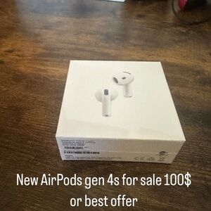 Apple White AirPods Gen 4 Headset